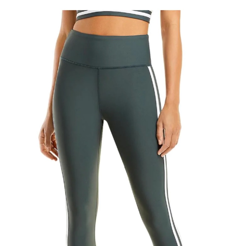 Aqua Side Stripe 6/8 leggings